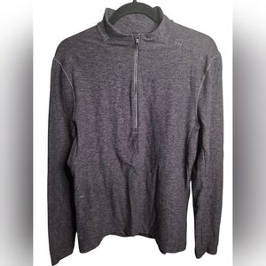 Mens Large Lululemon Surge Warm 1/2 Zip Pullover heather Purple Pockets Size S